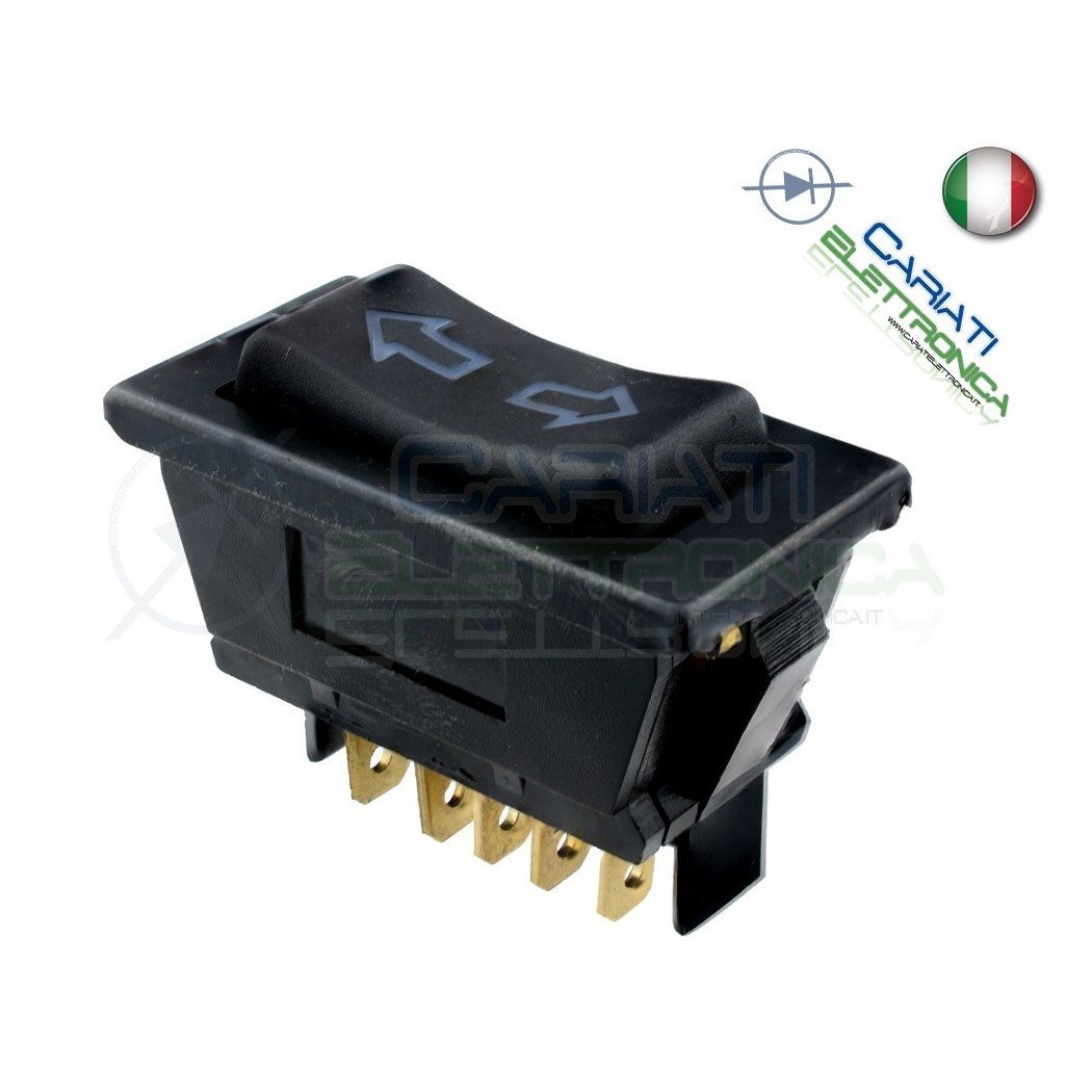 Interruttore deviatore alza cristalli vetro porta antenna 12V 20A 5 pin auto