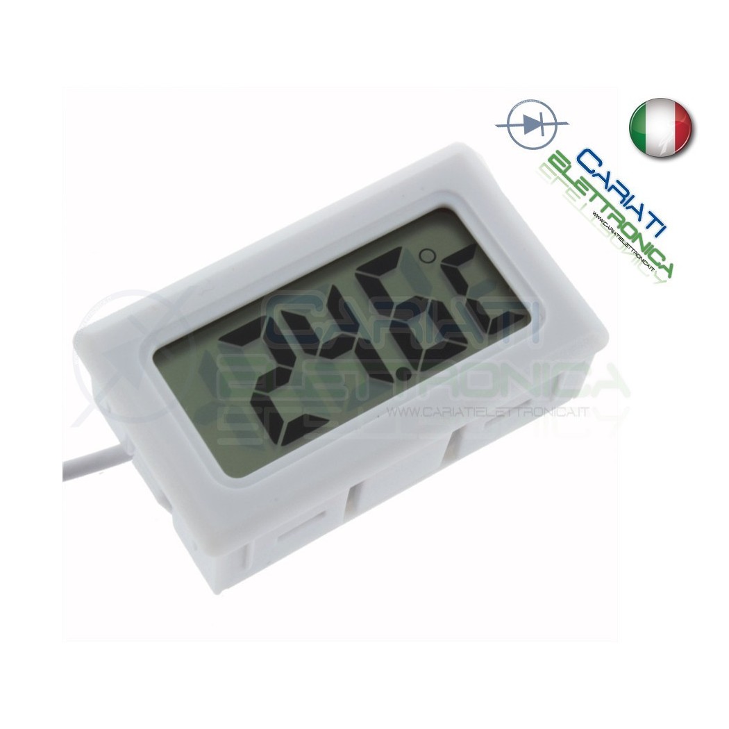TERMOMETRO DIGITALE LCD CON SONDA ACQUARIO FRIGO MISURA TEMPERATURA AMBIENTE