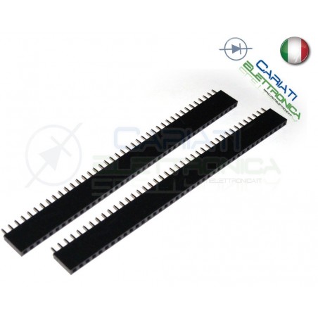 2 Pezzi Connettori strip line 40 poli Femmina StripLine Passo 2,54mm Generico