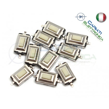 10 PEZZI MINI MICRO PULSANTE 6.1x3.7x2.5 mm PCB Tactile Switch