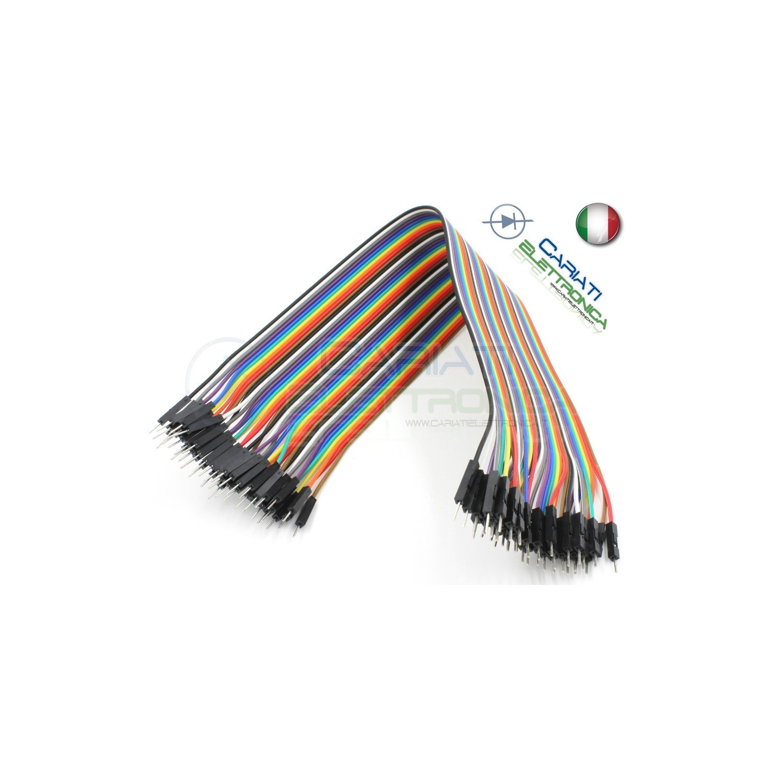40 ponticelli 30cm MM DUPONT flessibili jumper piastra sperimentale breadboard