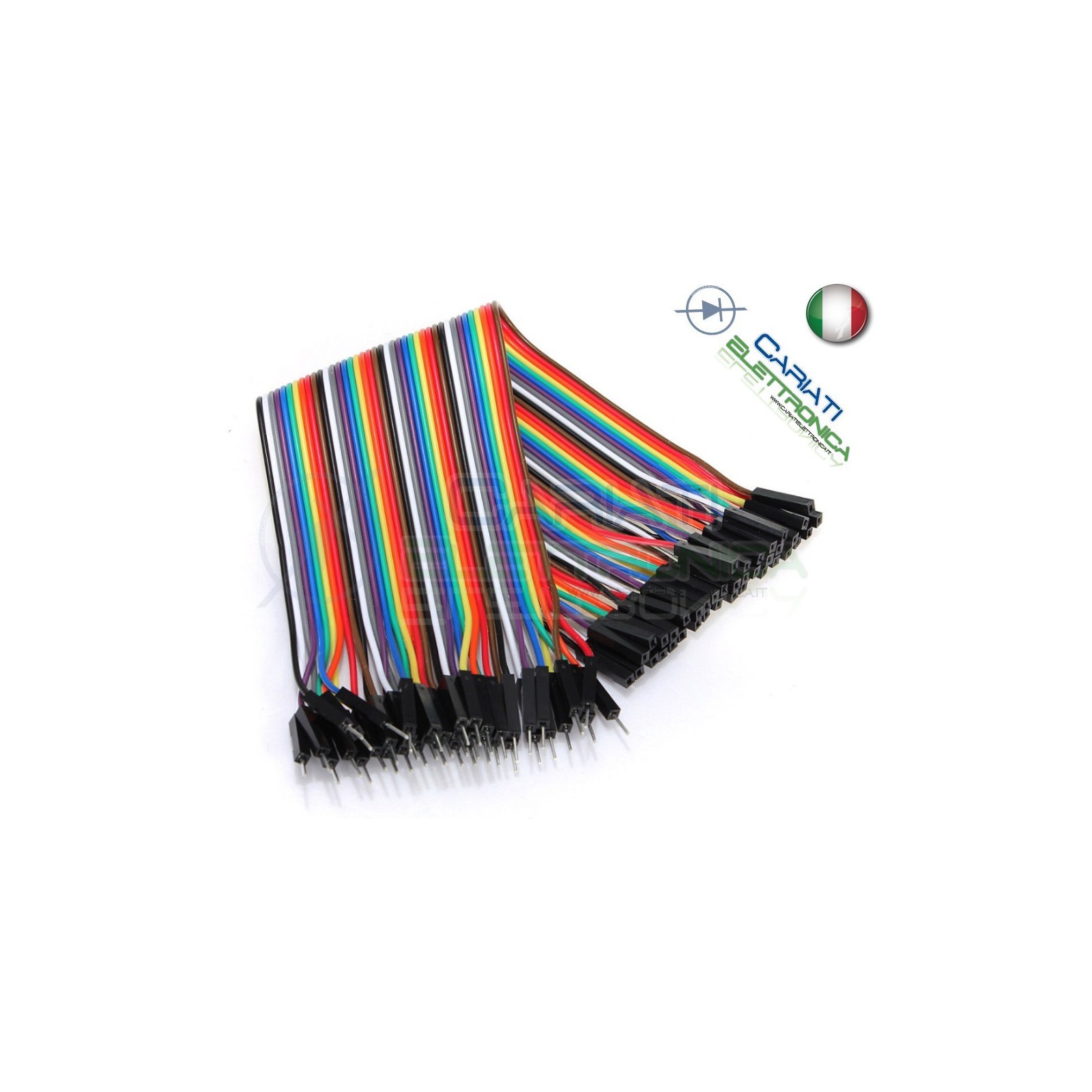 40 ponticelli 30cm MF DUPONT flessibili jumper piastra sperimentale breadboard
