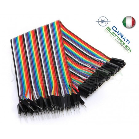 40 ponticelli 30cm MF DUPONT flessibili jumper piastra sperimentale breadboard
