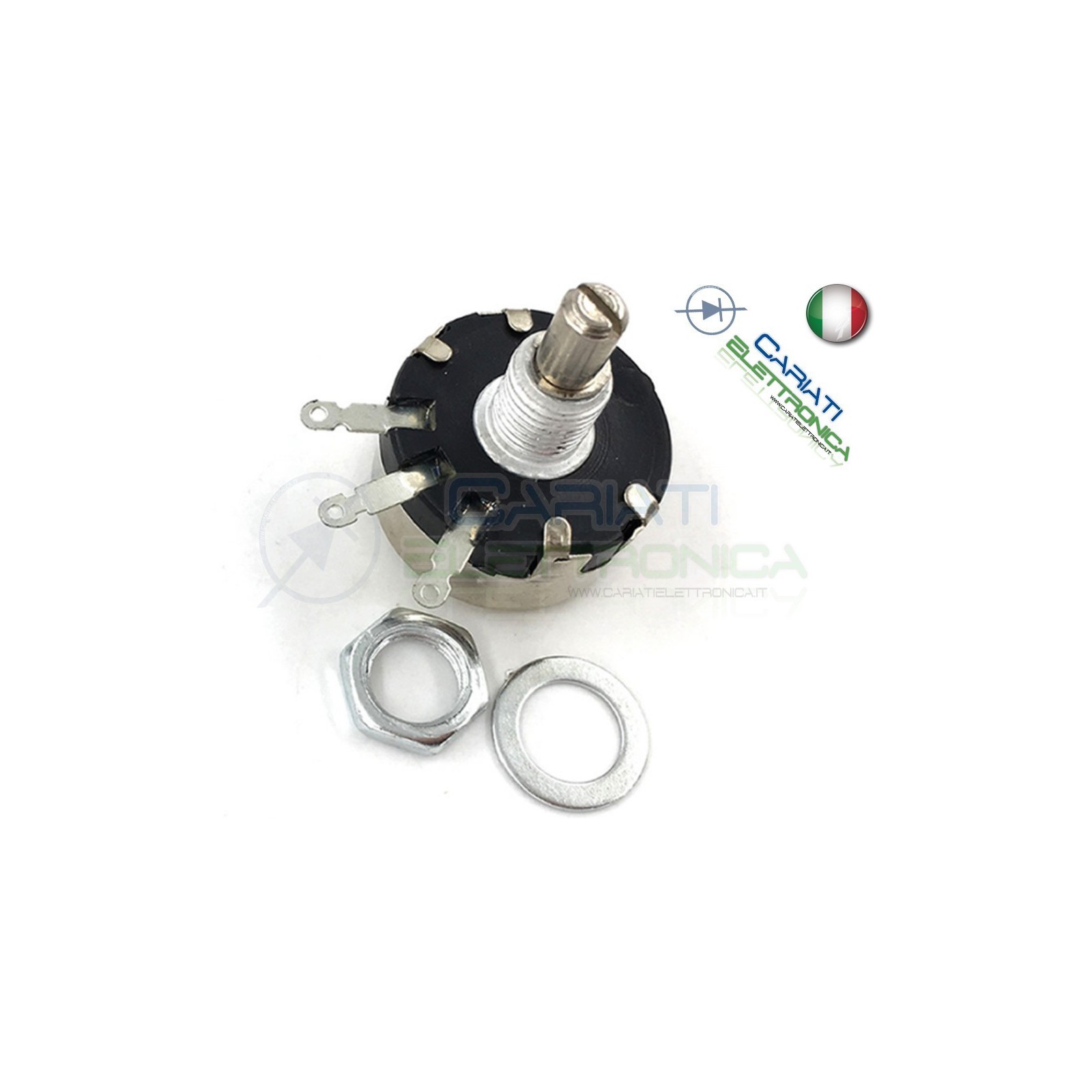 Potenziometro lineare 22Kohm 1Watt monogiro con persono 20mm