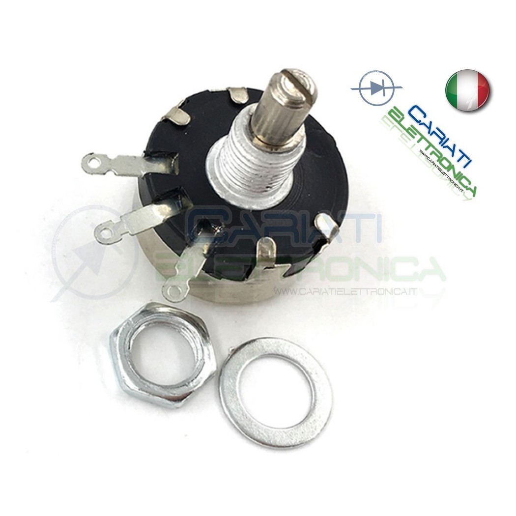 Potenziometro lineare 22Kohm 1Watt monogiro con persono 20mm