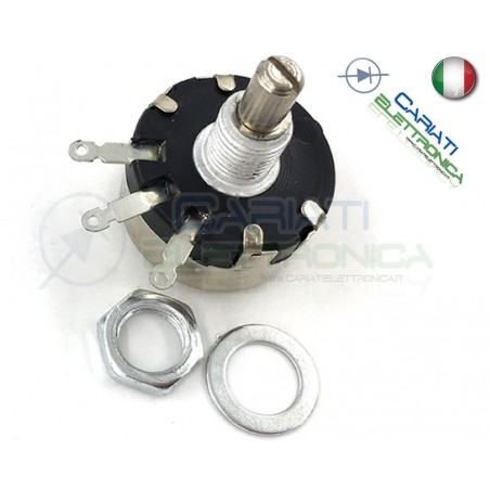 Potenziometro lineare 22Kohm 1Watt monogiro con persono 20mm