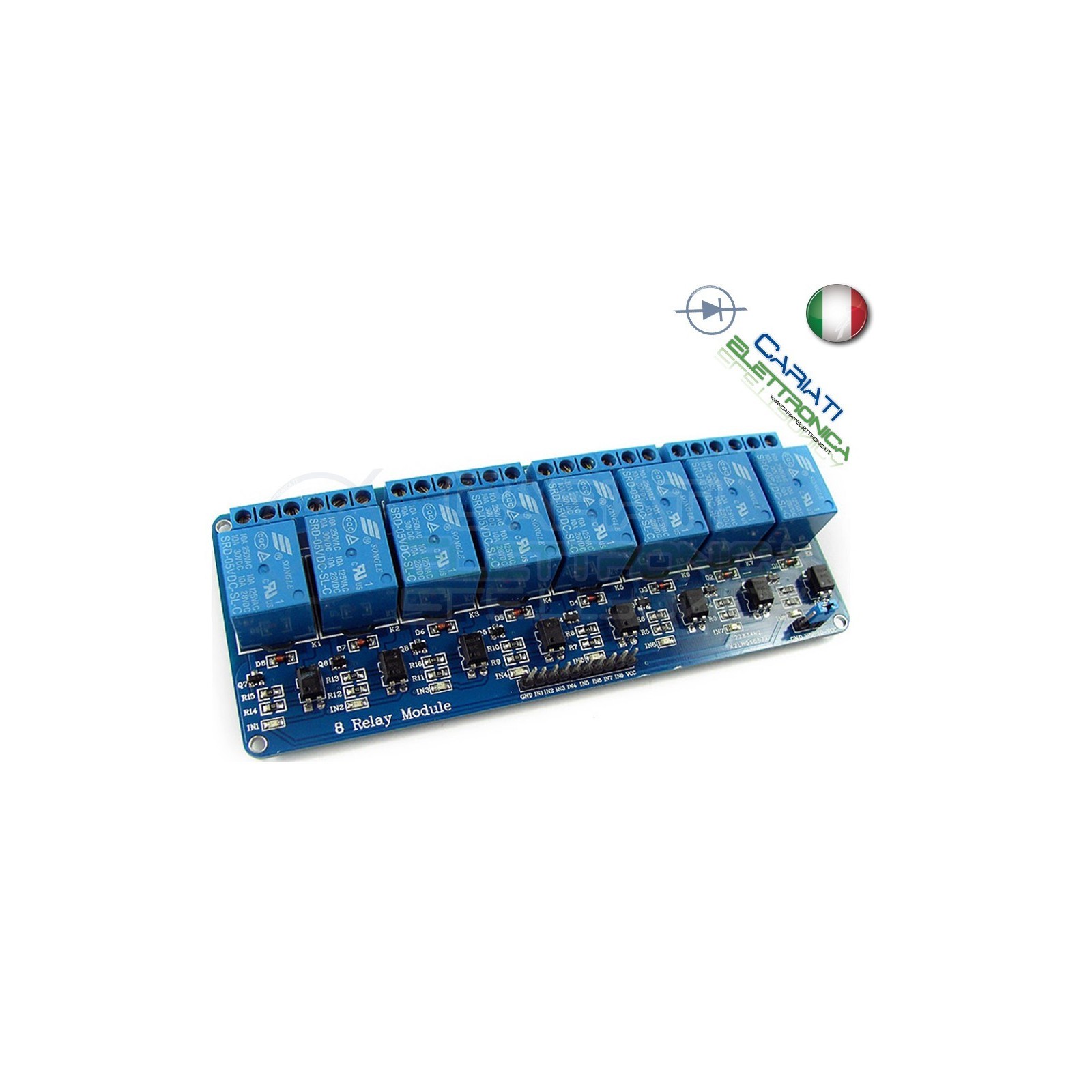 Scheda 12Vdc 8 relè canali Optoisolati 10A 250V ArduinoGenerico