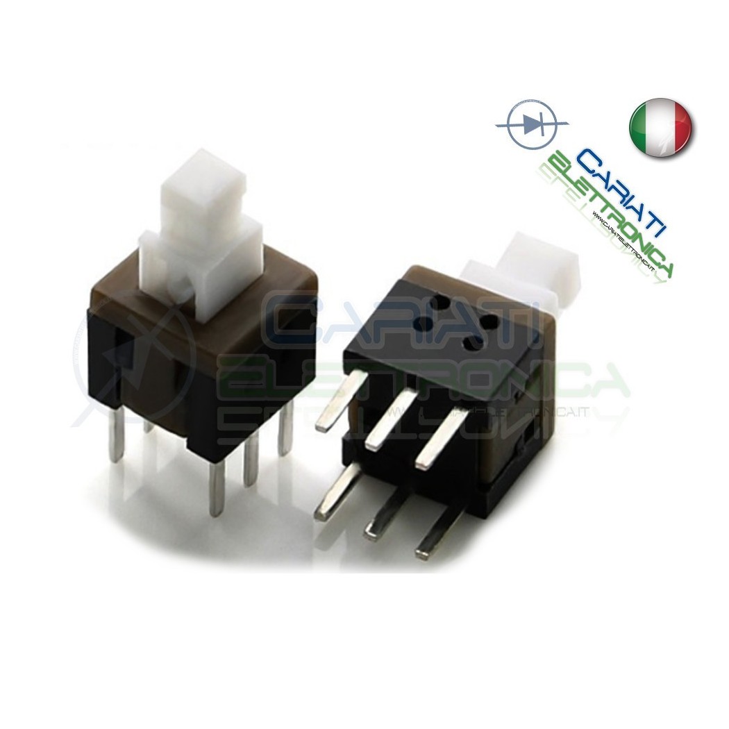 2 PEZZI PULSANTE DEVIATORE ON ON DPDT MICRO DOPPIO 5.8X5.8 mm PCB 6 PIN