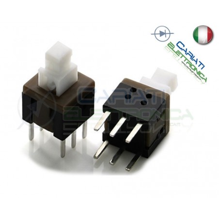 2 PEZZI PULSANTE DEVIATORE ON ON DPDT MICRO DOPPIO 5.8X5.8 mm PCB 6 PIN