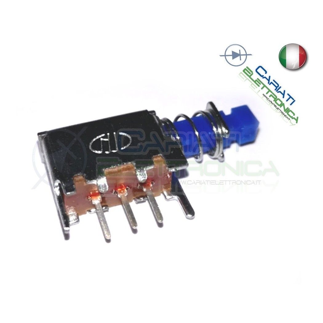 2 PEZZI PULSANTE DEVIATORE SPDT ON OFF ON 30V 200mA 3pin PCB