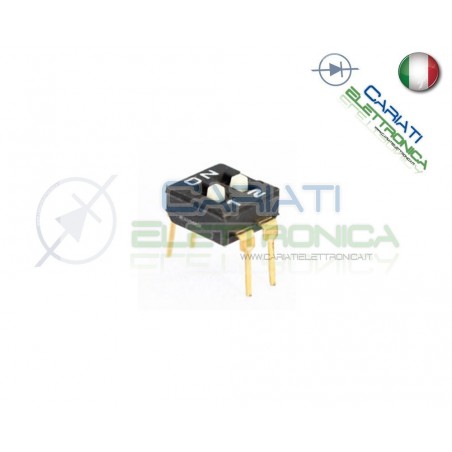 2 PEZZI INTERRUTTORE DIP SWITCH DIL A 2 CONTATTI