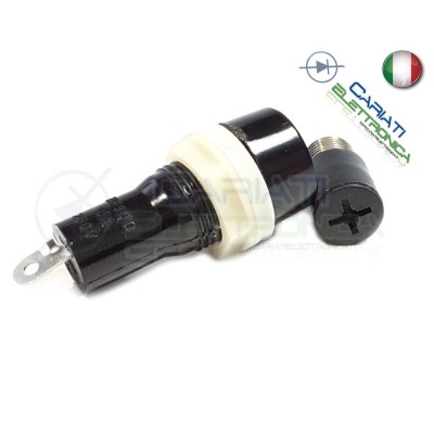 2 PEZZI PORTAFUSIBILE PER FUSIBILE VETRO CERAMICO 5X20 PORTAGenerico