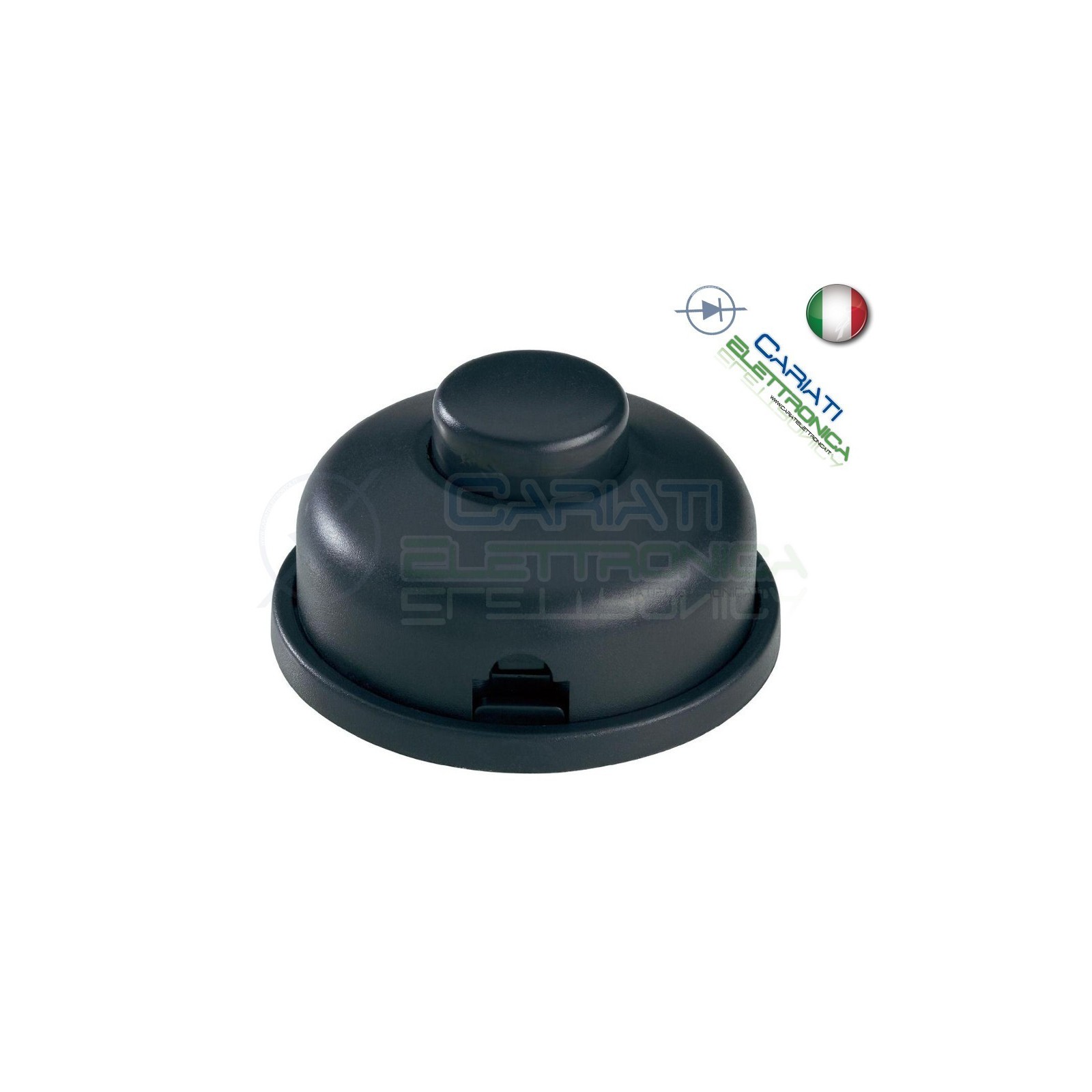 Interruttore a pedale nero volante per lampade 250VAC 2A