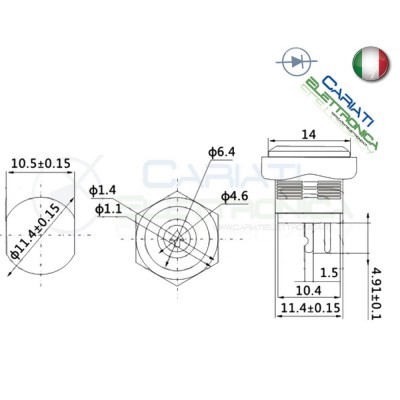 2 PEZZI Interruttore a Chiave Piccolo in plastica ON OFF