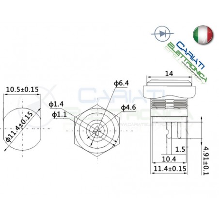 2 PEZZI Interruttore a Chiave Piccolo in plastica ON OFF