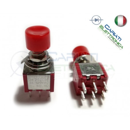 PULSANTE DEVIATORE ON ON DPDT 2A 250V 6 PIN