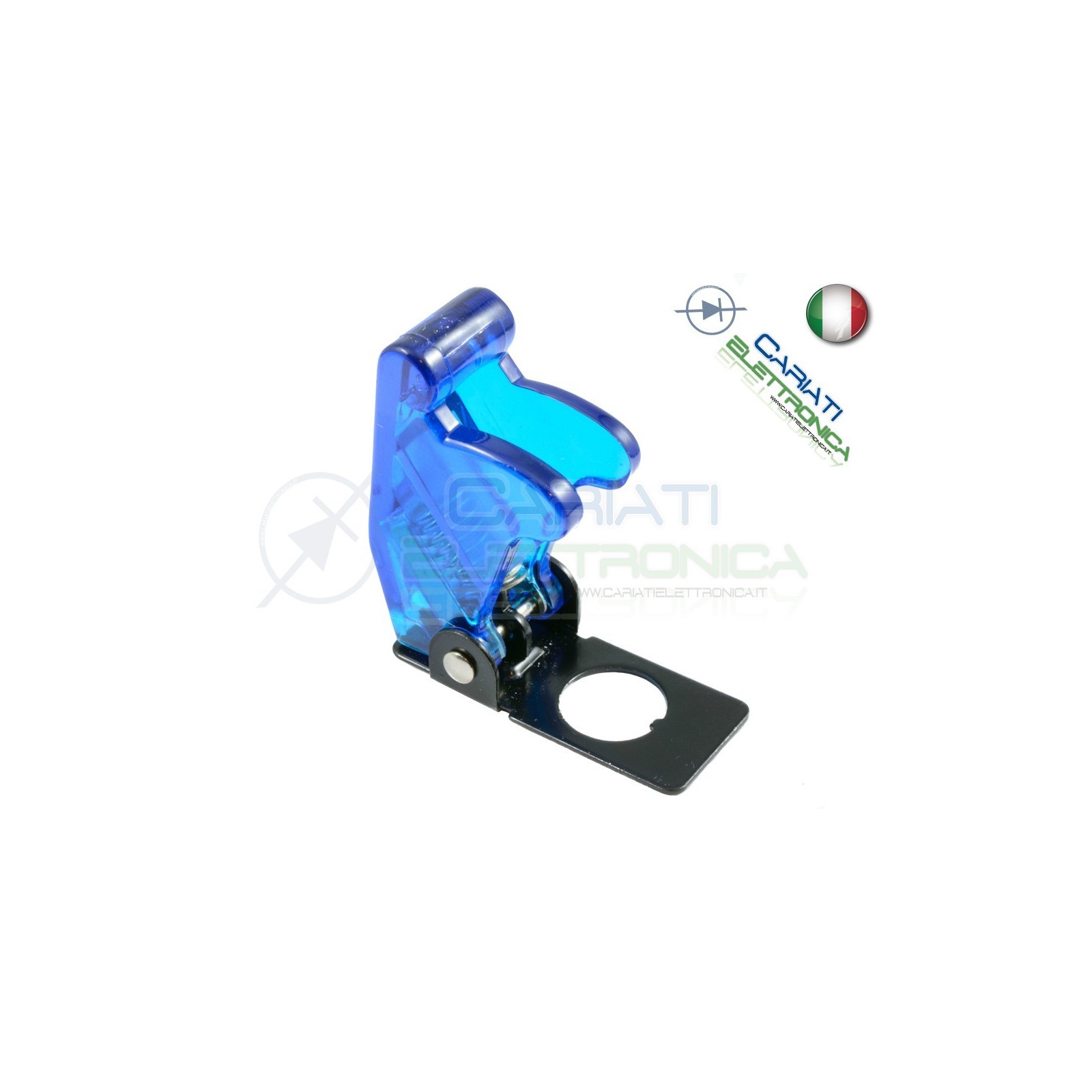 COVER INTERRUTTORE A LEVA BLU TRASPARENTE Aircraft Missile Style Toggle Switch Flick