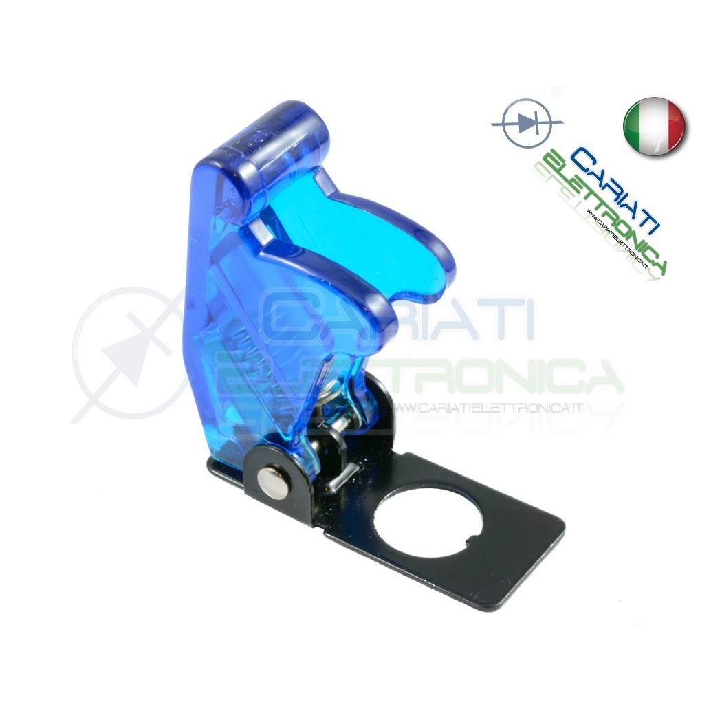 COVER INTERRUTTORE A LEVA BLU TRASPARENTE Aircraft Missile Style Toggle Switch Flick