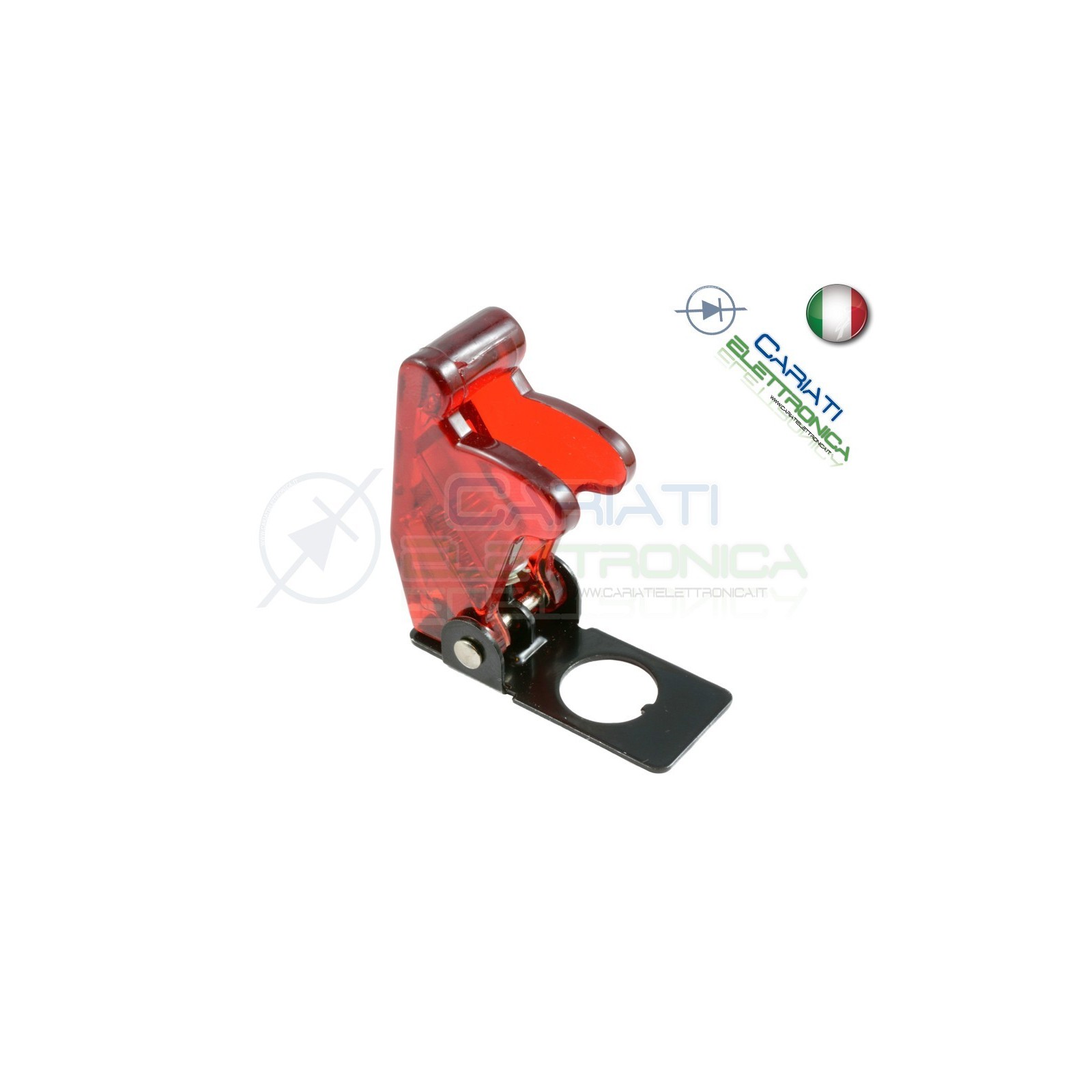 COVER INTERRUTTORE A LEVA ROSSO TRASPARENTE Aircraft Missile Style Toggle Switch Flick