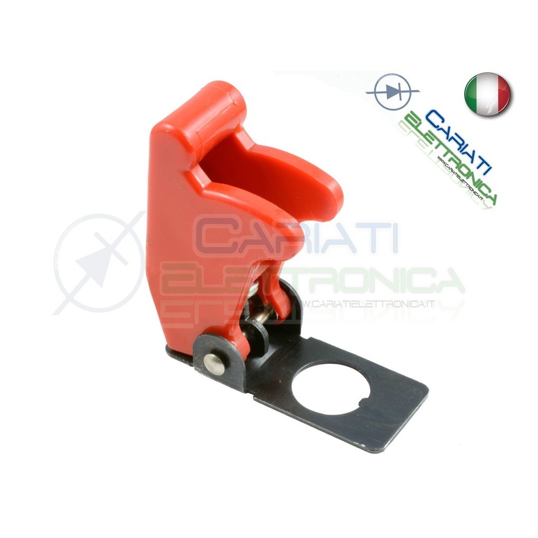 COVER INTERRUTTORE A LEVA ROSSO MATTO Aircraft Missile Style Toggle Switch Flick