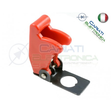 COVER INTERRUTTORE A LEVA ROSSO MATTO Aircraft Missile Style Toggle Switch Flick