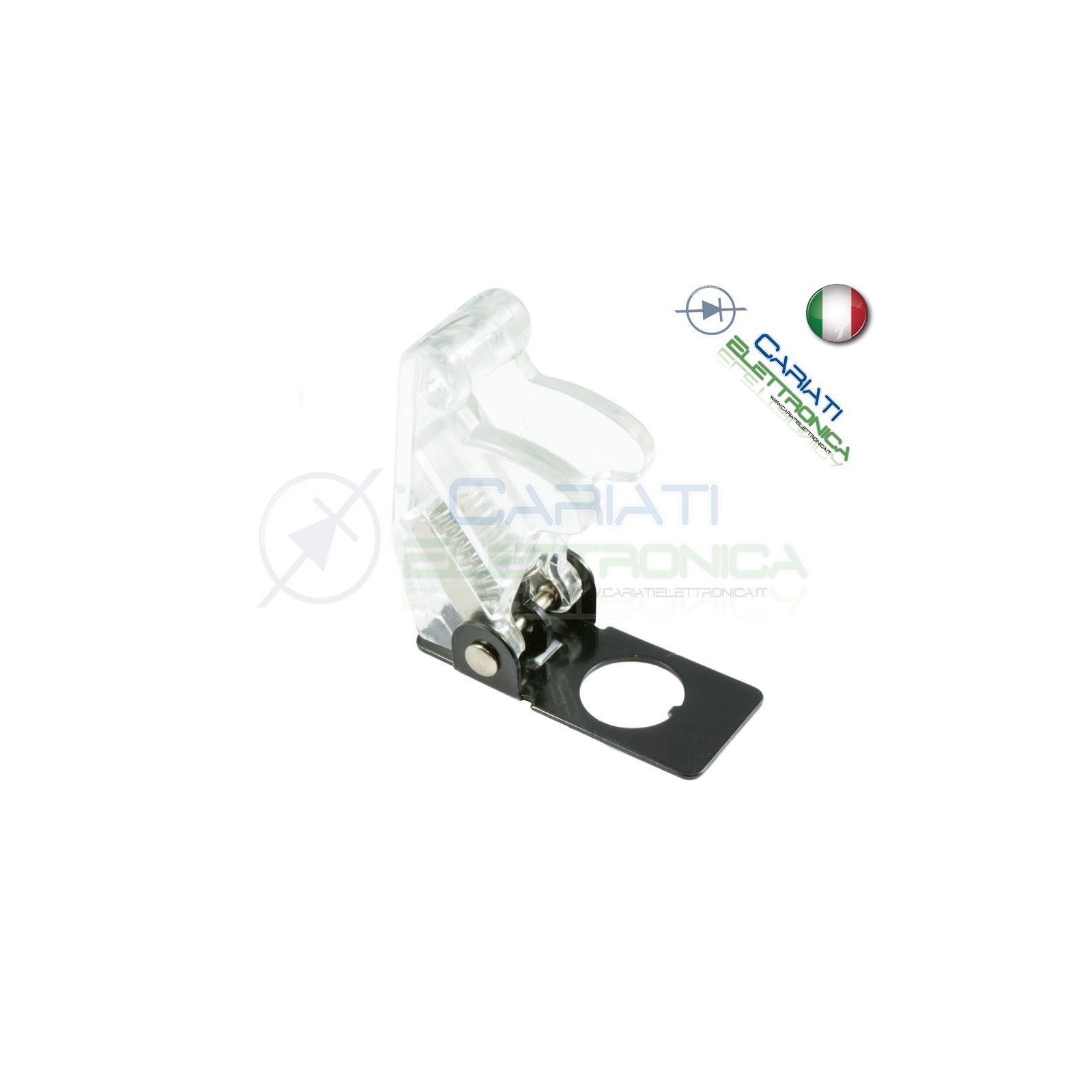 COVER INTERRUTTORE A LEVA BIANCO TRASPARENTE Aircraft Missile Style Toggle Switch Flick
