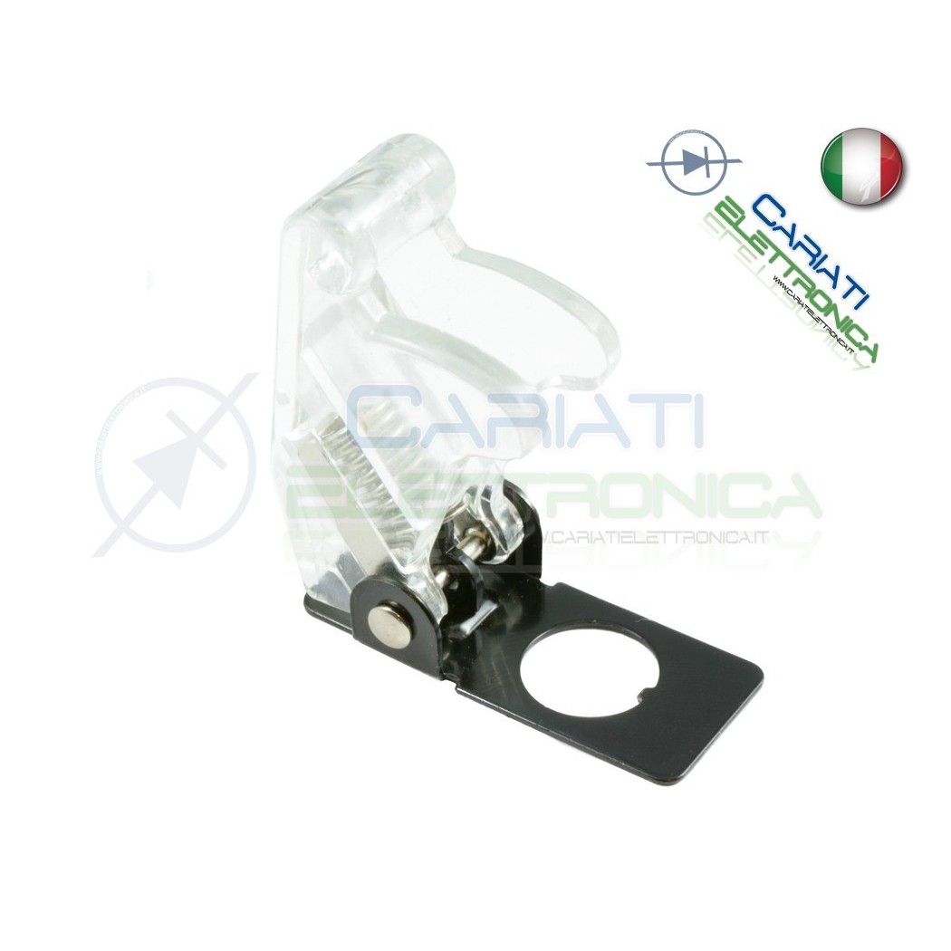 COVER INTERRUTTORE A LEVA BIANCO TRASPARENTE Aircraft Missile Style Toggle Switch Flick