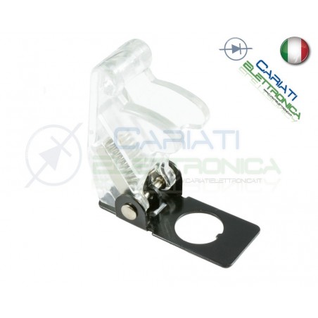COVER INTERRUTTORE A LEVA BIANCO TRASPARENTE Aircraft Missile Style Toggle Switch Flick