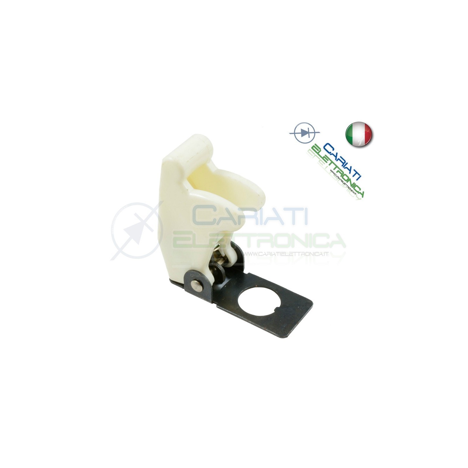 COVER INTERRUTTORE A LEVA BIANCO MATTO Aircraft Missile Style Toggle Switch Flick