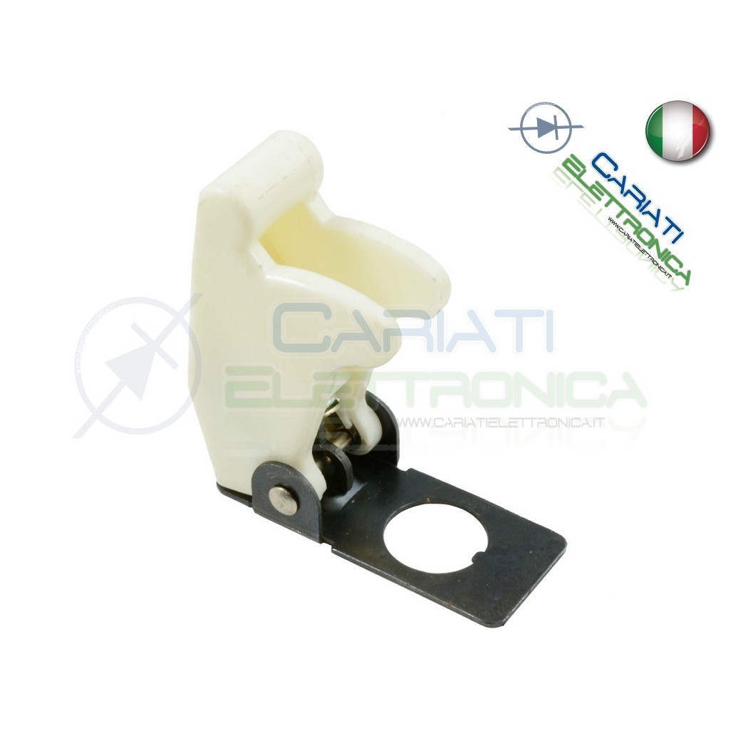 COVER INTERRUTTORE A LEVA BIANCO MATTO Aircraft Missile Style Toggle Switch Flick
