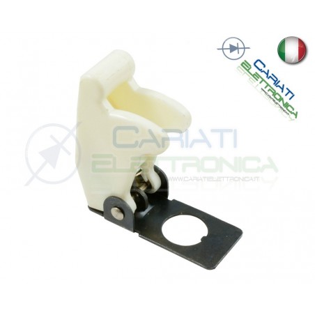 COVER INTERRUTTORE A LEVA BIANCO MATTO Aircraft Missile Style Toggle Switch Flick