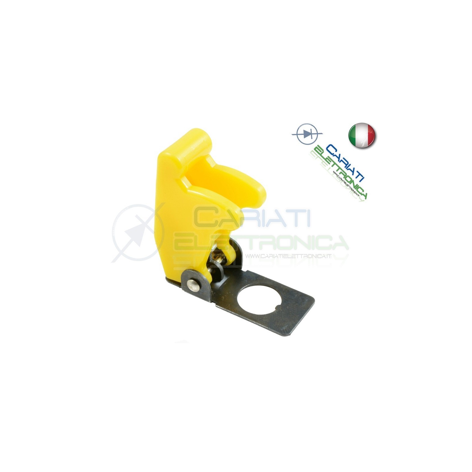 COVER INTERRUTTORE A LEVA GIALLO MATTO Aircraft Missile Style Toggle Switch Flick