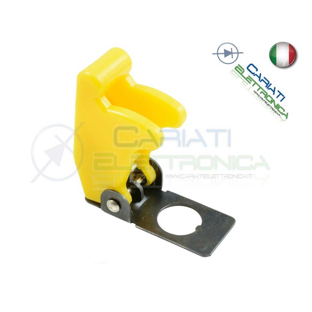 COVER INTERRUTTORE A LEVA GIALLO MATTO Aircraft Missile Style Toggle Switch Flick
