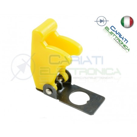 COVER INTERRUTTORE A LEVA GIALLO MATTO Aircraft Missile Style Toggle Switch Flick