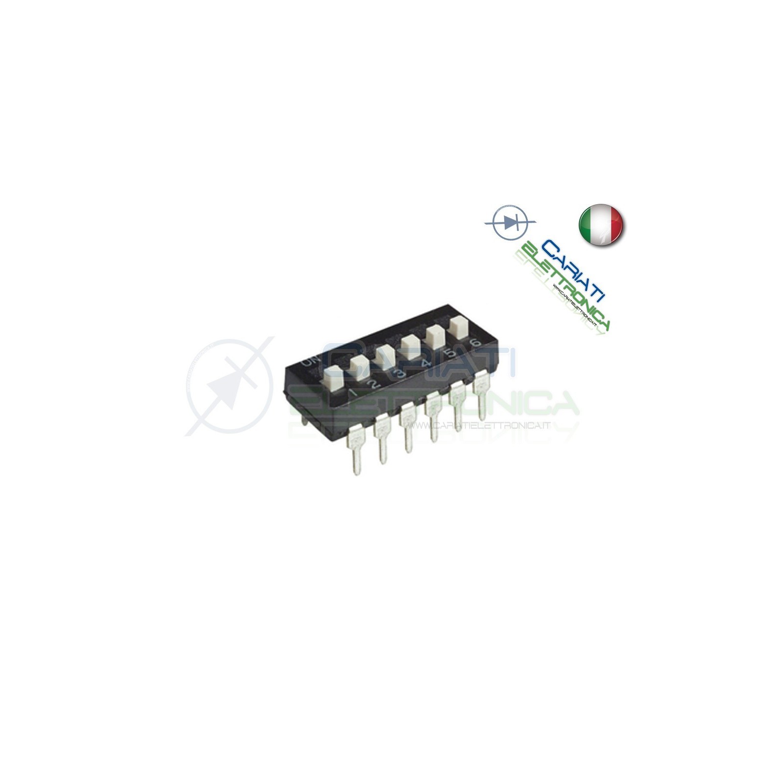 2 PEZZI INTERRUTTORE DIP SWITCH DIL A 6 CONTATTI