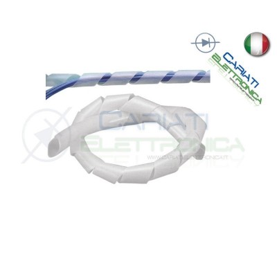 Guaina a Spirale Avvolgicavo TRASPARENTE Diametro 19mm Lunghezza 2 m