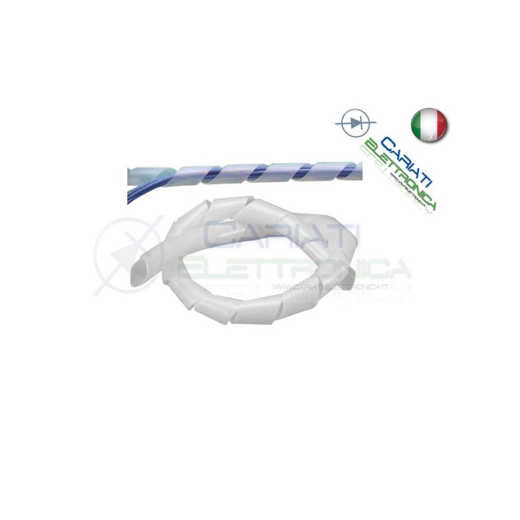 Guaina a Spirale Avvolgicavo TRASPARENTE Diametro 24mm Lunghezza 10 METRI