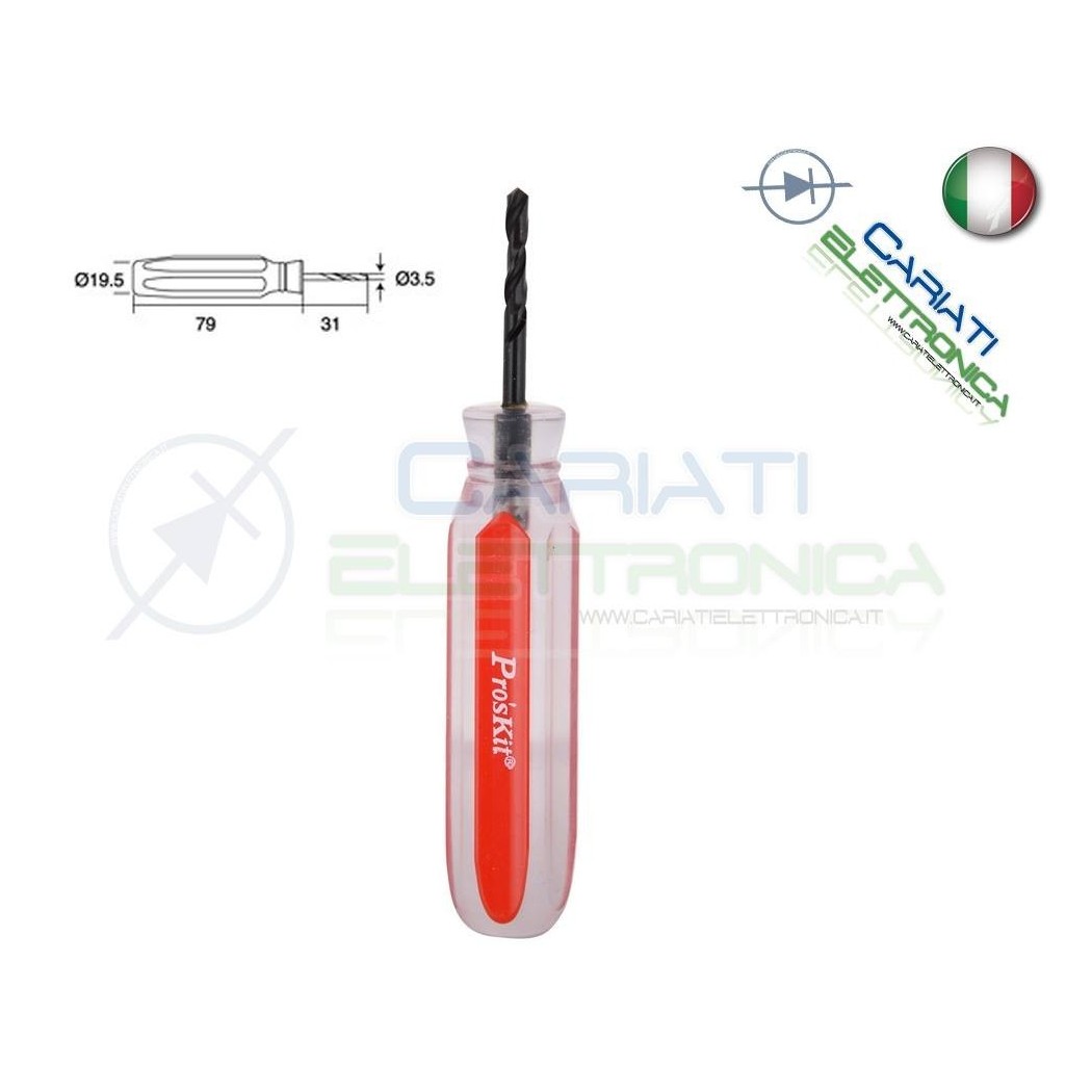 Trapano Cacciavite Manuale Per Forare Basette Pcb Alluminio Bachelite Vetronite Proskit