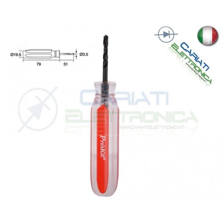 Trapano Cacciavite Manuale Per Forare Basette Pcb Alluminio Bachelite Vetronite Proskit