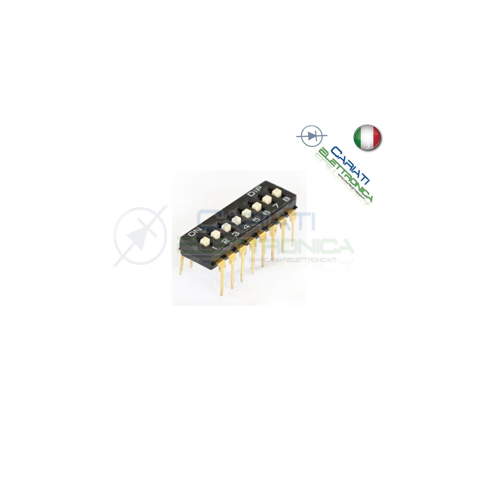 2 PEZZI INTERRUTTORE DIP SWITCH DIL A 8 CONTATTI