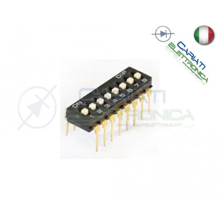 2 PEZZI INTERRUTTORE DIP SWITCH DIL A 8 CONTATTI