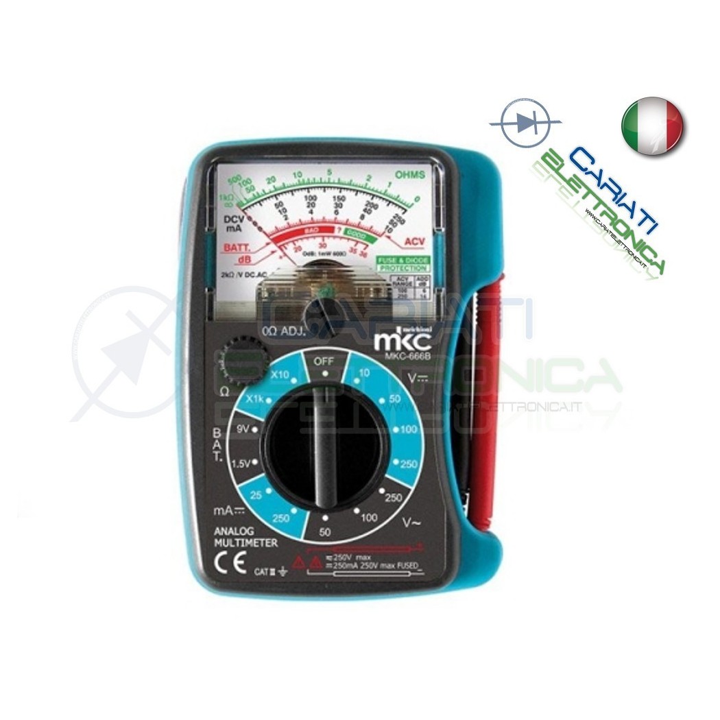 MULTIMETRO TESTER ANALOGICO TASCABILE MKC-666B MKC