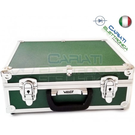 Valigetta in Alluminio 340x280x150 mm Verde per Utensili Tecnici Elettricisti