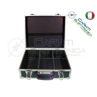 Valigetta in Alluminio 340x280x150 mm Verde per Utensili Tecnici Elettricisti