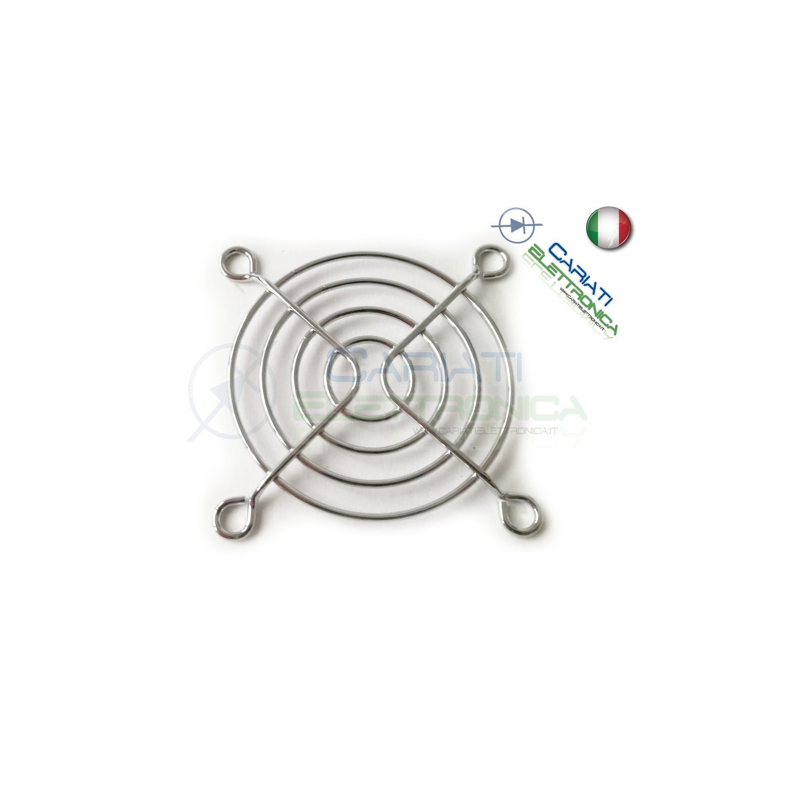 GRIGLIA DI PROTEZIONE PER VENTOLA 60 X 60mm in metallo cromato computer case