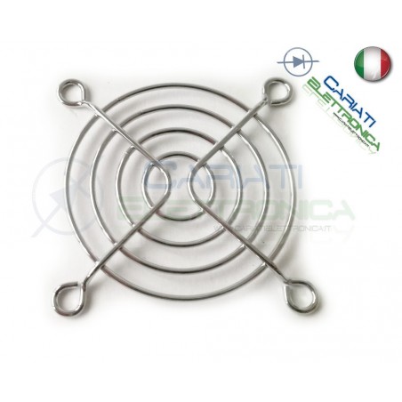 GRIGLIA DI PROTEZIONE PER VENTOLA 60 X 60mm in metallo cromato computer case