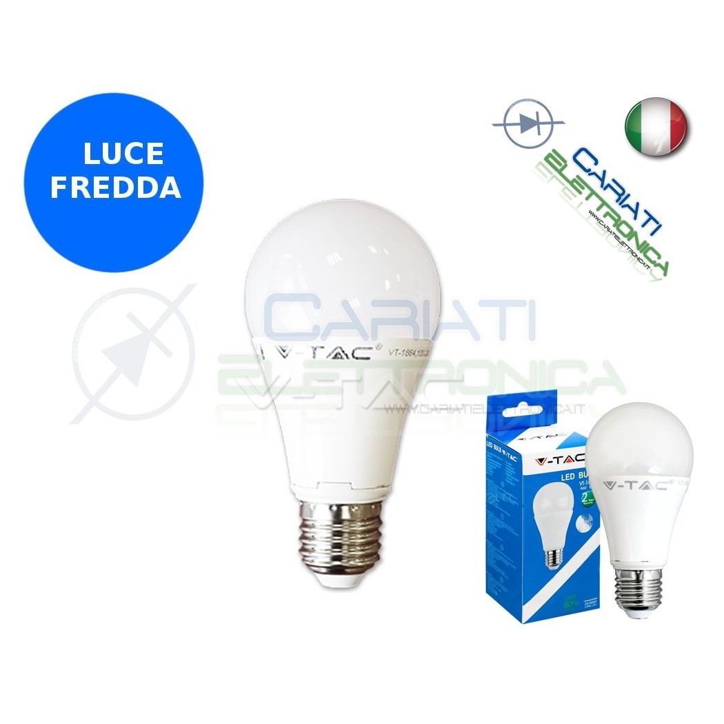 LAMPADA LAMPADINA LED V-TAC E27 12W VT-1864 LUCE FREDDA 1055Lm 6400k SKU 4230Vtac