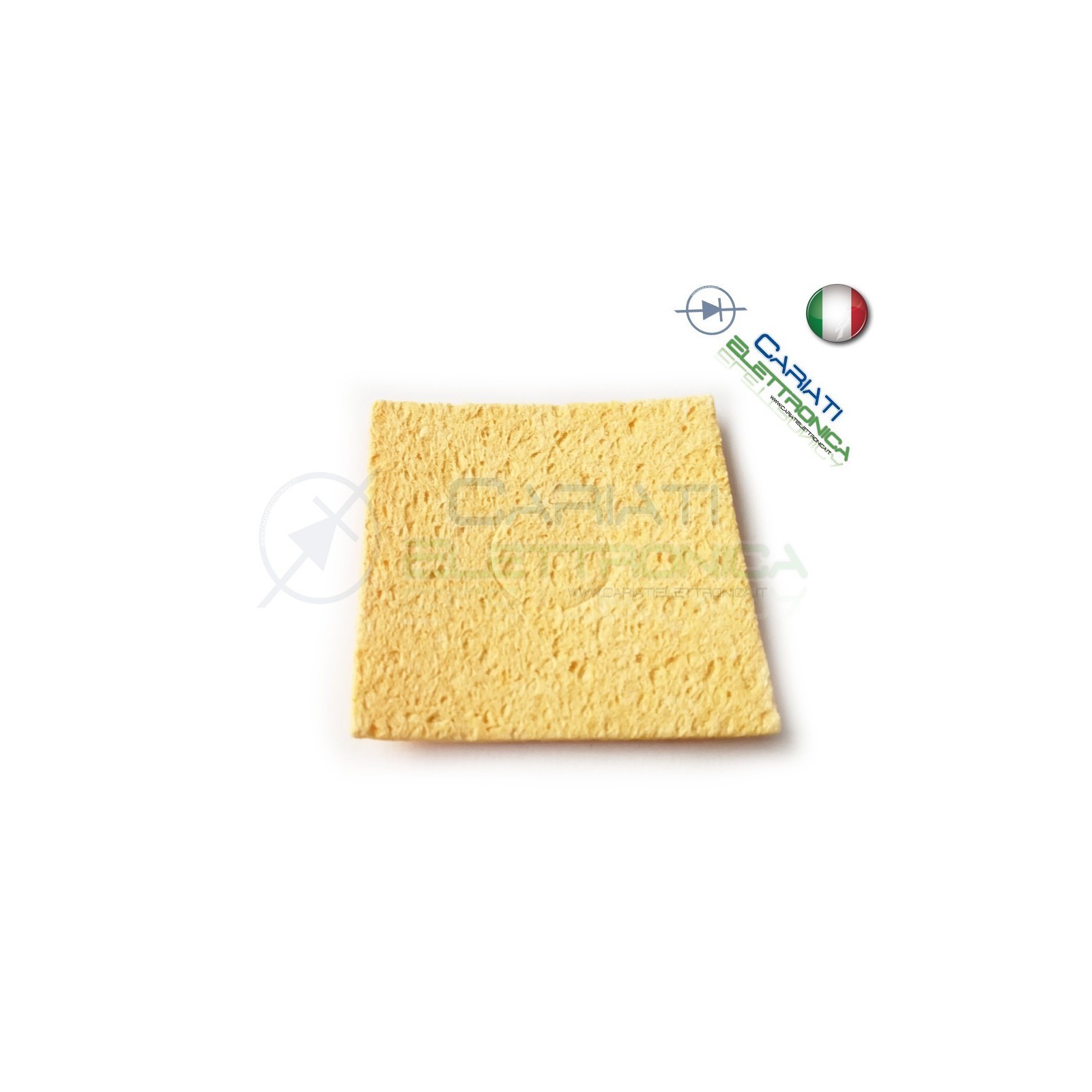 SPUGNA PULIZIA PUNTA 60X60 mm PER SALDATORE STAZIONE SALDANTE