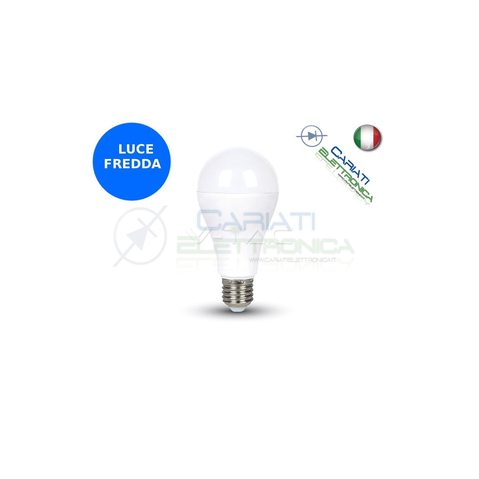 LAMPADA LAMPADINA LED V-TAC E27 17W VT-2017 LUCE FREDDA 1800Lm 6400k SKU 4458