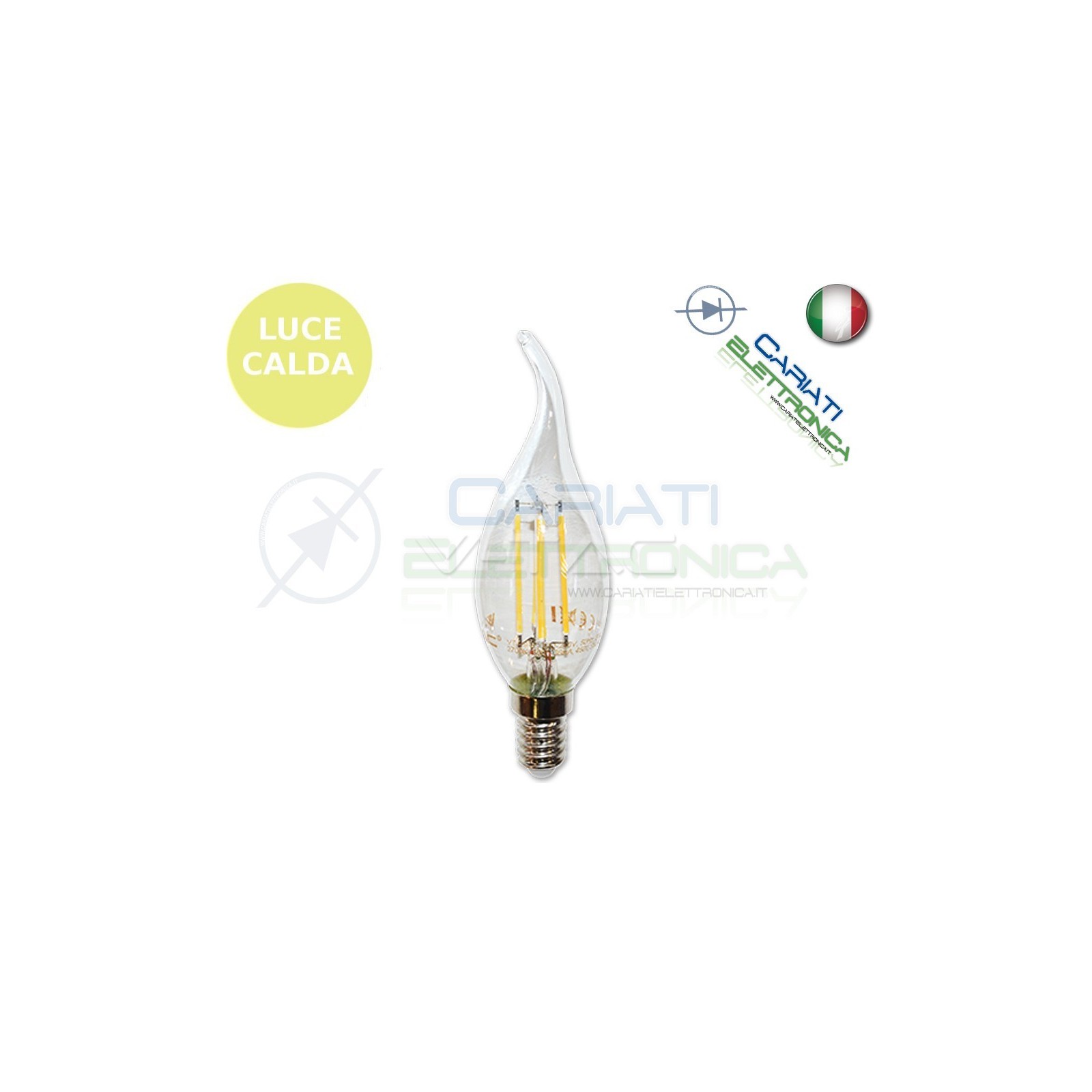 LAMPADA LAMPADINA LED V-TAC E14 4W VT-1997 LUCECALDA 400Lm 2700k SKU 4302Vtac